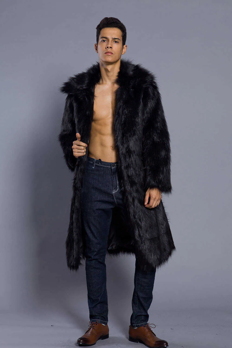 2018 herbst Winter Neue männer Quadrat Kragen Faux Nerz Pelz Langen Mantel High-grade Mann Komfortable Dicke Warme windjacke_voghion.com