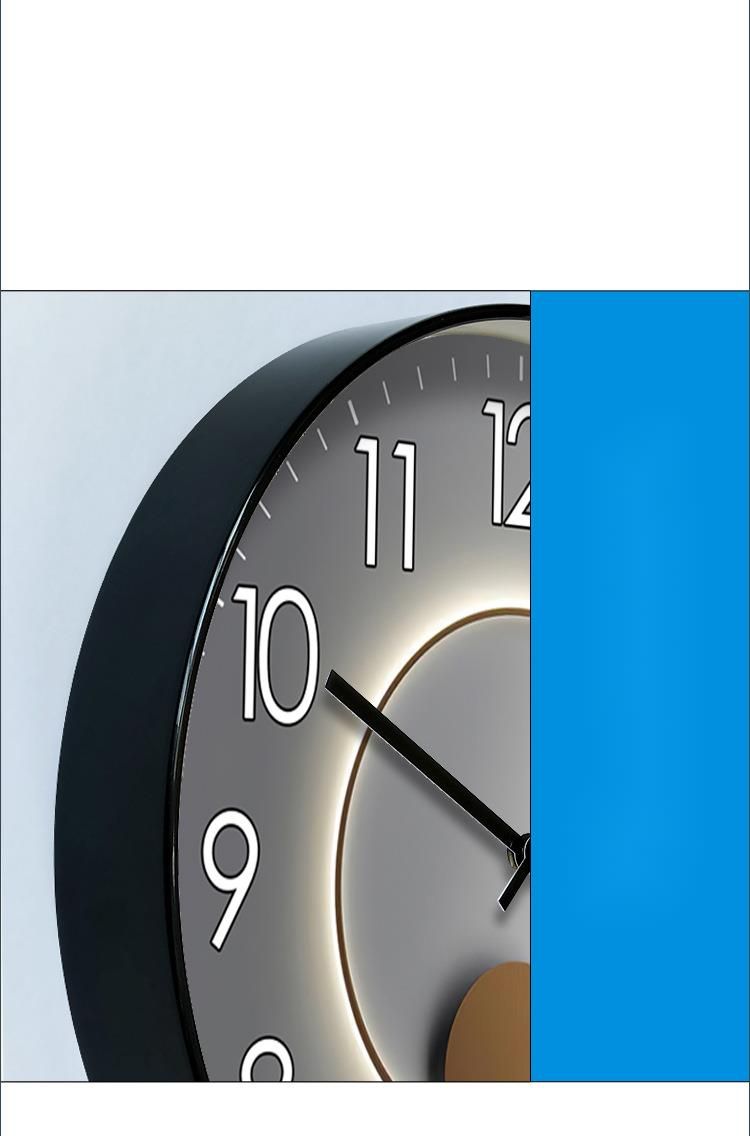 Yipula 6380 Living Room American Style Light Luxury Wall Watch Modern Silent Sweep Second Quartz Clock_voghion.com