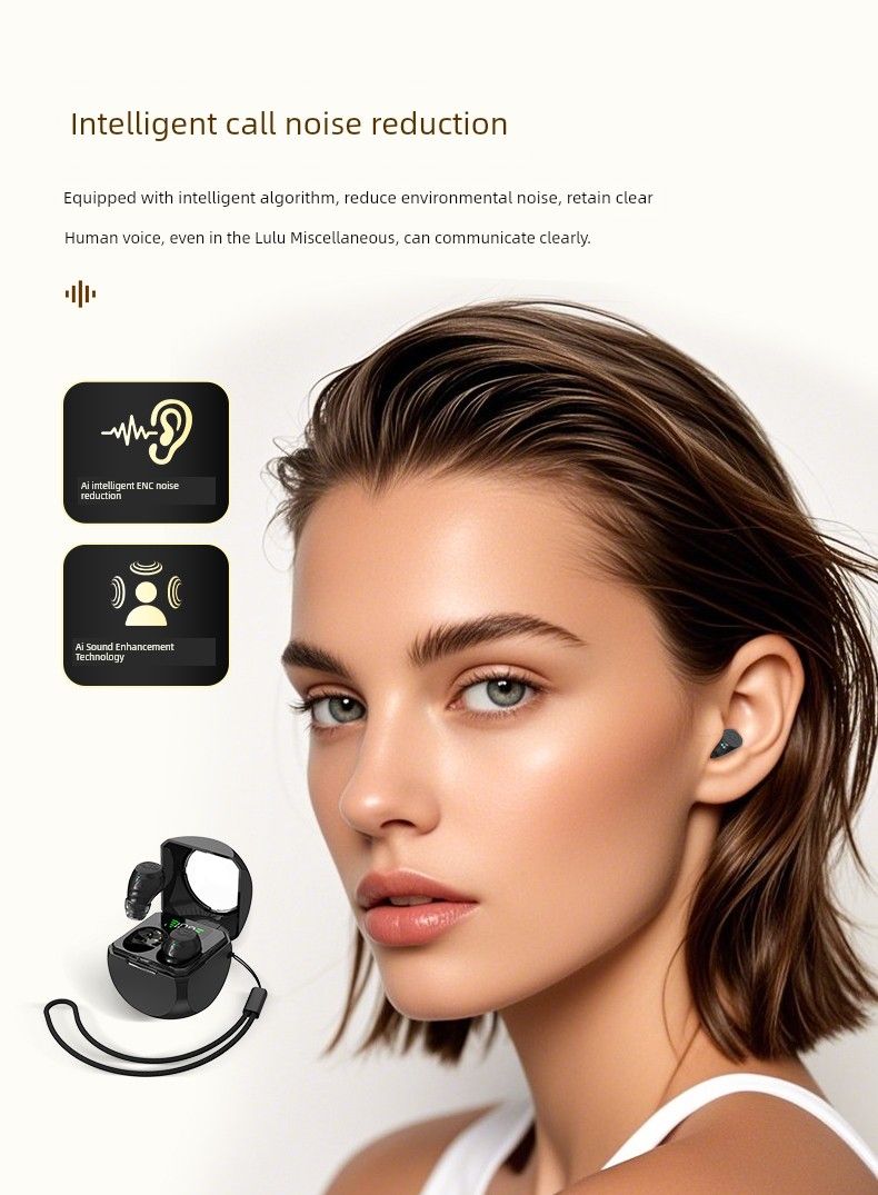 Wireless Binaural Mini Ultra Small Bluetooth Headset Bass Stereo Sleep Noise Reduction Android Phone Universal_voghion.com