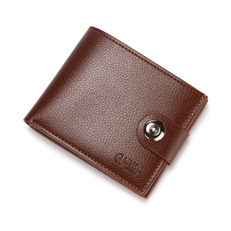 Monedero con hebilla para hombre, monedero de negocios, tarjetero y clip para billetes multifuncional._voghion.com