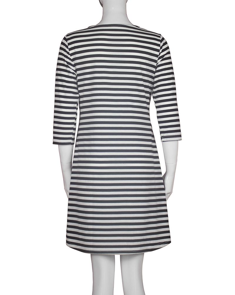 2024 striped postpartum clothing, maternity breastfeeding dress, pajamas_voghion.com