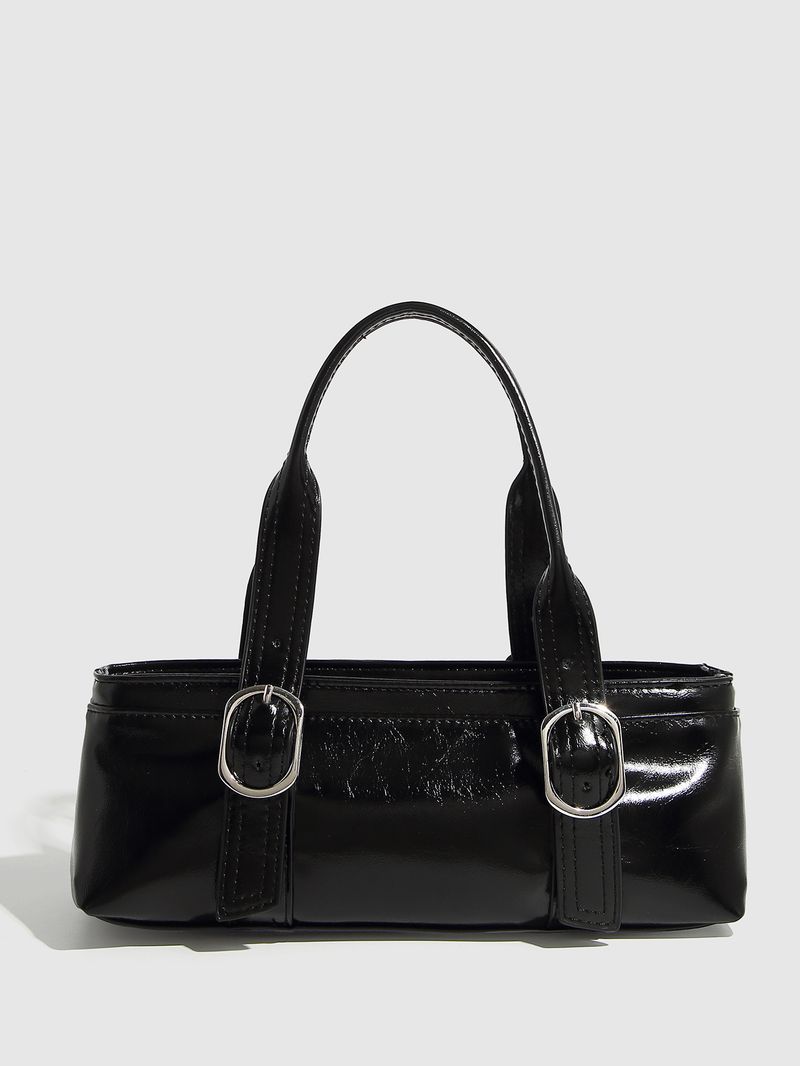 Borse da donna Borsa Boston Borsa a mano con fibbia retrò Borsa da polso con cerniera per motocicletta_voghion.com