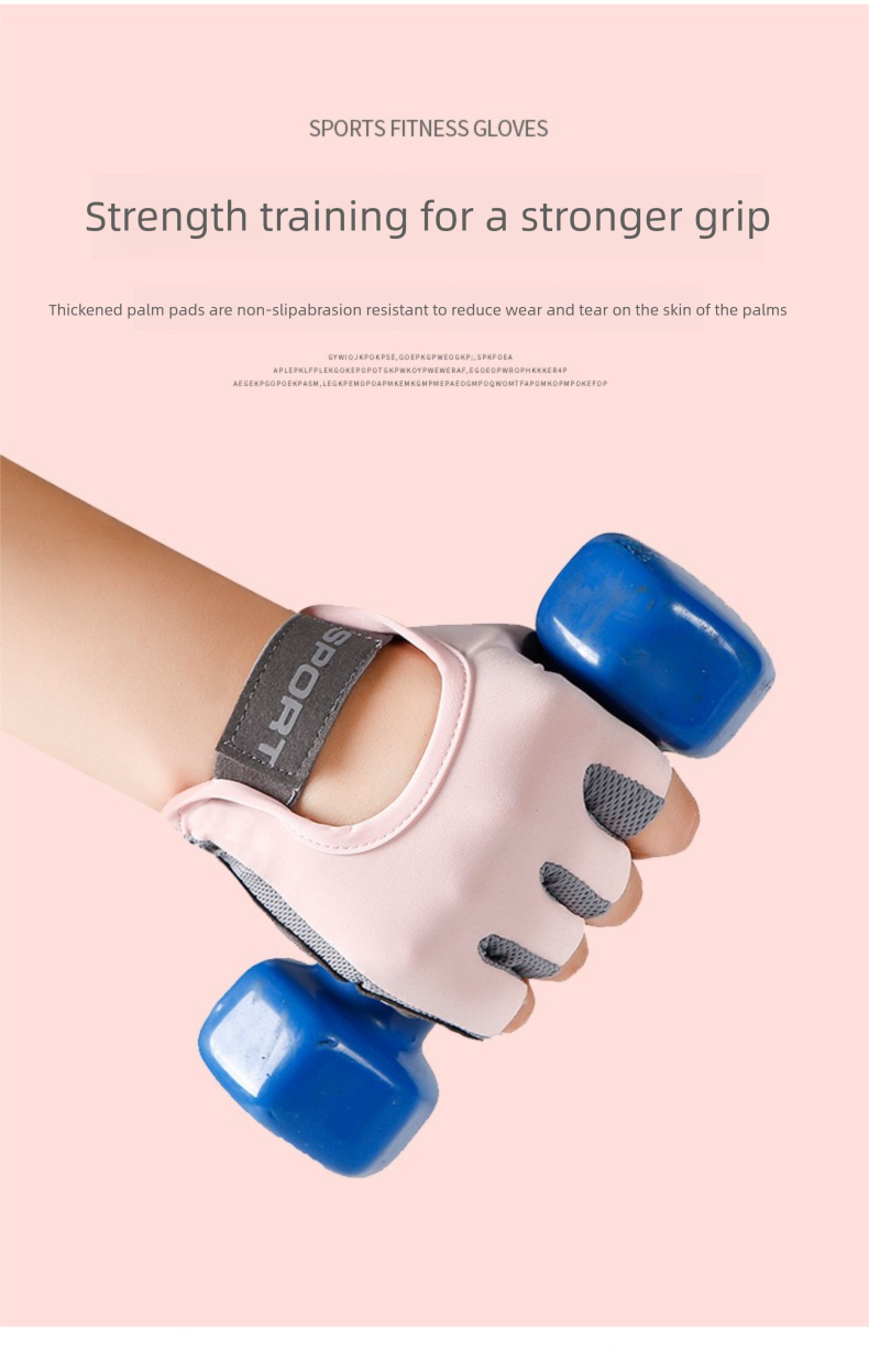 Meias de ginástica femininas com meio dedo, antiderrapantes, resistentes ao desgaste, acolchoadas, com absorção de impacto, em tecido Ice Silk, respiráveis, ideais para ioga._voghion.com