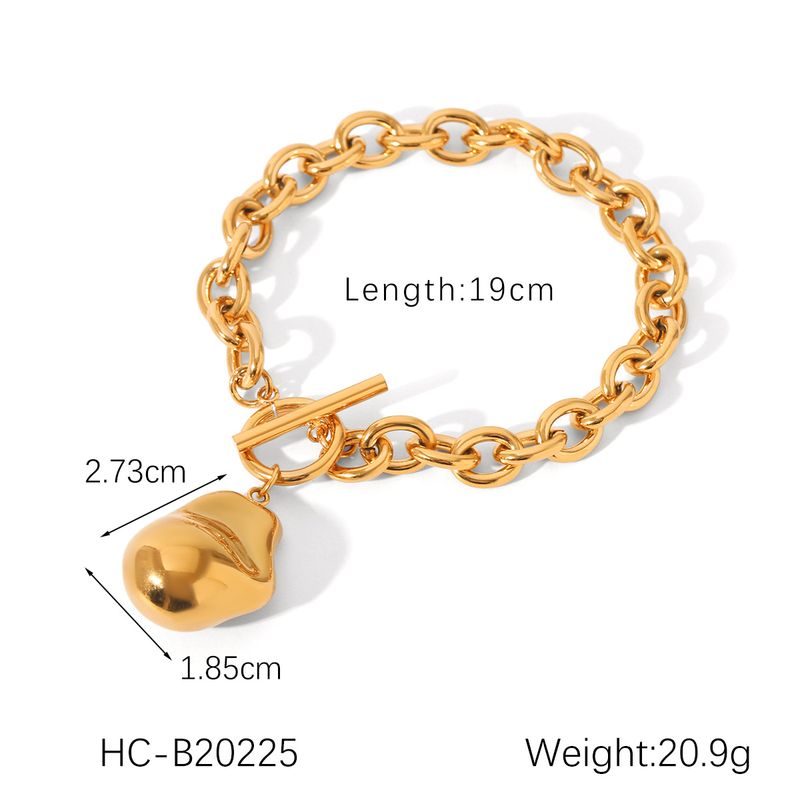 Women's Earrings Stainless Steel Baroque Pendant Earrings Necklace Bracelet Jewelry Set Color Matching Stacking Titanium Steel Ring_voghion.com