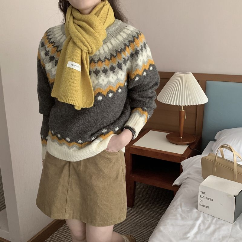 New Winter Women's Scarf Solid Color Soft Sticky Versatile Korean Couple Fashion Student Basic Knitted Warm Neck_voghion.com