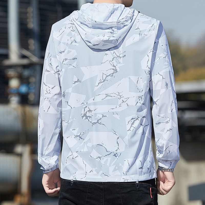 Abbigliamento estivo con protezione solare da uomo, giacca da pesca sottile ad asciugatura rapida, taglia grande, traspirante, protezione UV, seta ghiacciata_voghion.com