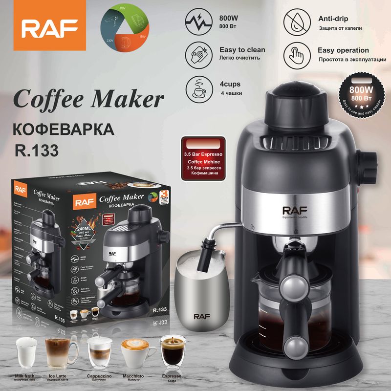 15Bar Semi-Automatic Espresso Machine With Steam Milk Frother For Cappuccino & Latte, Home & Office Use EU Plug_voghion.com