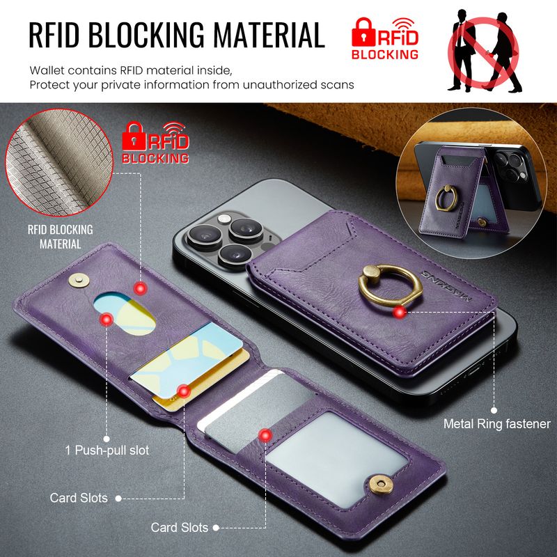 K1 For 16 Phone15 Ring Bracket Magnetic Card Holder Mobile Phone Magnetic Card Holder_voghion.com