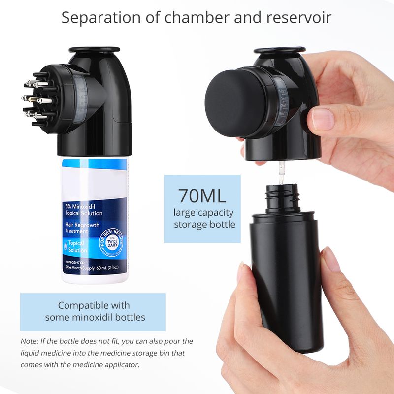 Aplikator do leków w formie wałka, terapia olejkami eterycznymi, masaż skóry głowy, grzebień, akcesoria do pielęgnacji włosów_voghion.com