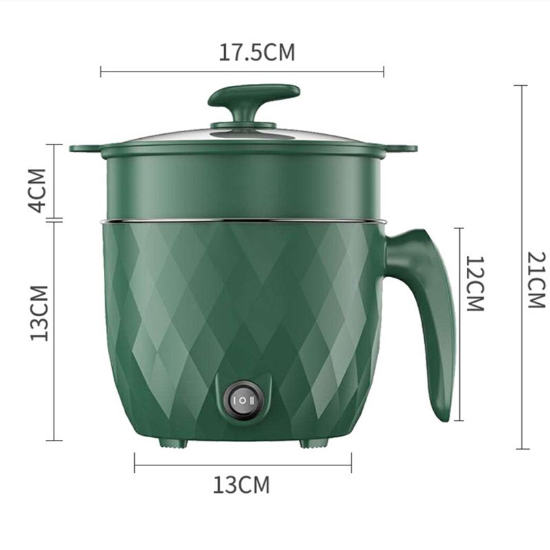 Mini Elektresch Reiskoker Multifunktioun Kachdëppen Hotpot 1.8L Non-Stick Haushalt 1-2 Persoun Kachapparater 220V EU Plug_voghion.com