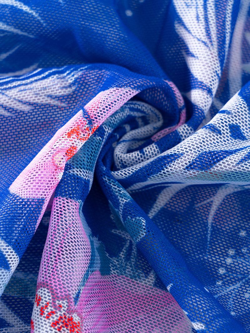 Dammekleeder Moud Dräi-Stéck Bikini mat méifaarwegem Drock_voghion.com