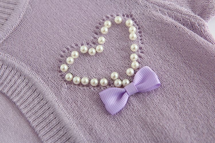 Cardigan tricoté en lin pour filles, manteau fin, protection solaire pour enfants, chemise climatisée, petit châle pour enfants, livraison d'été une pièce_voghion.com