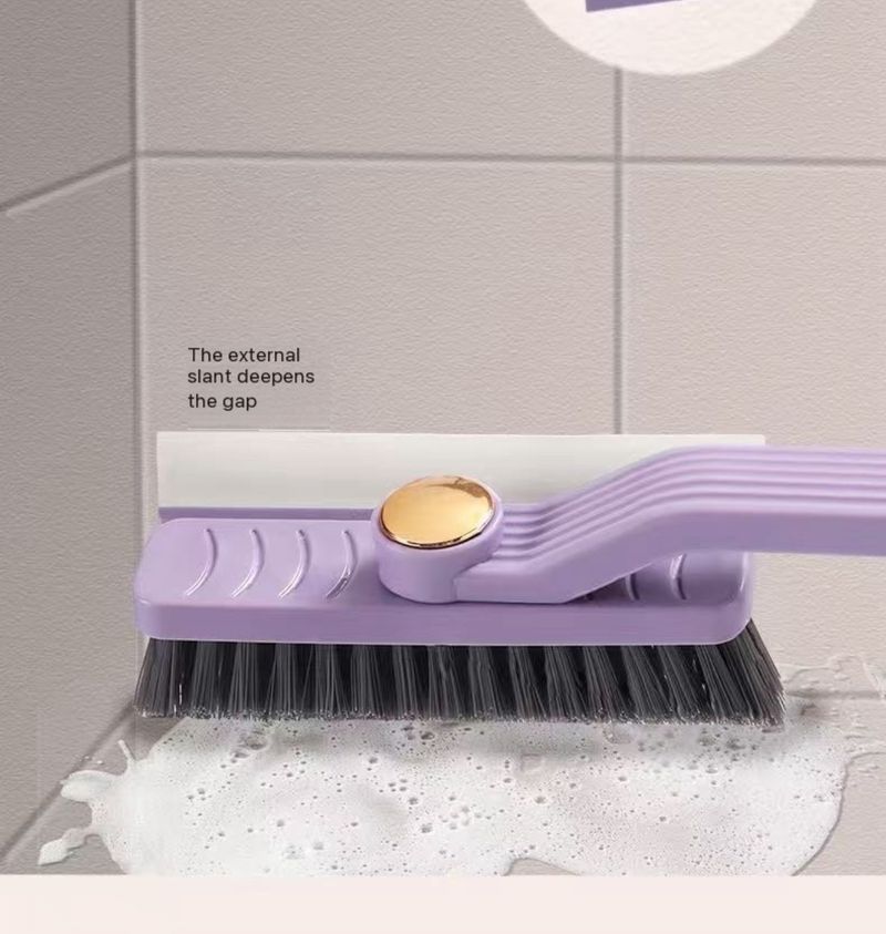 Multi-Purpose Tile Cleaning Brush, 360° Rotating Hard Bristle Scrubber For Bathroom & Kitchen Floors And Walls_voghion.com
