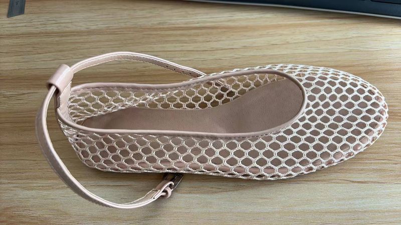 2025 Cross-Border European And American Style Large Size 35-45 Dance Round Toe Flat Mesh Breathable Ballet Mary Jane_voghion.com