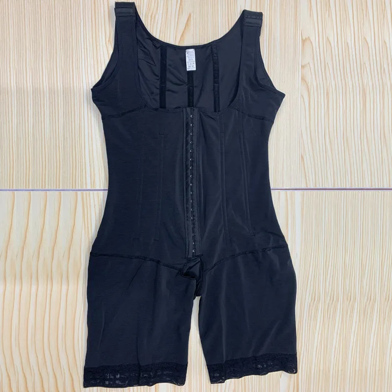 Waist Tummy Shaper Fas Colombianas Reductoras Shapewear Bodysuit Hook Eye Closure Tummy Control Adjustable Crotch Open_voghion.com