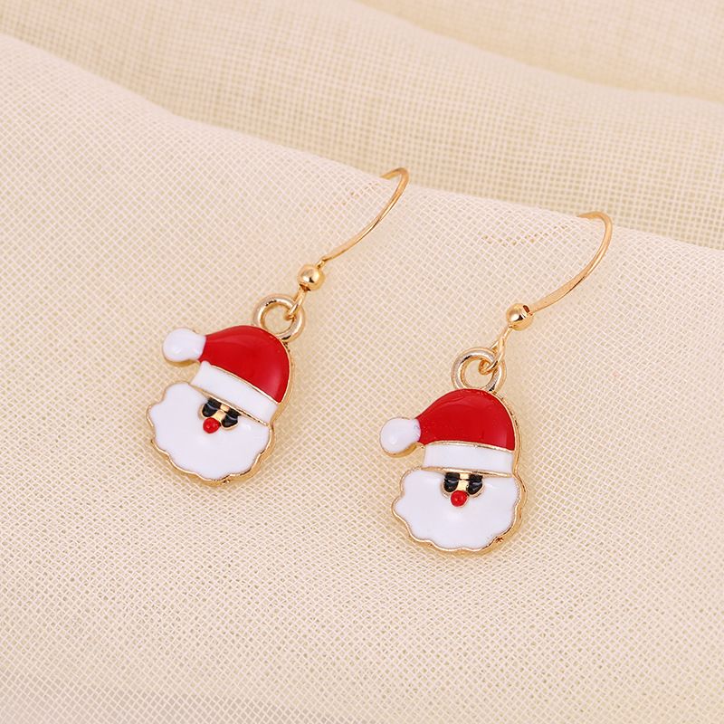 Earring set, long snowflake, elderly tree, cane, bell, alloy ear accessory for women_voghion.com