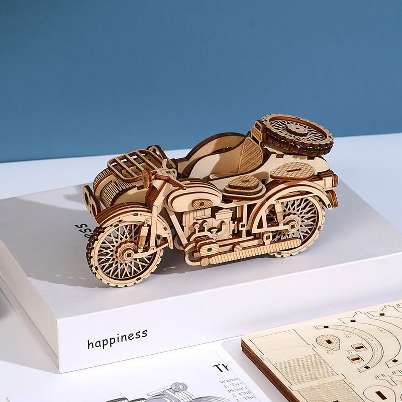 3D Holz dreidimensionale Puzzle Motorrad DIY Kinder pädagogisches Spielzeug Urlaub Party Geschenk Ornament_voghion.com