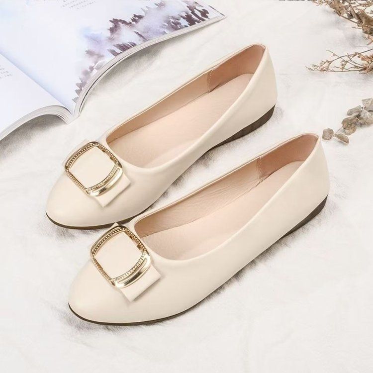 beef Tendon Sole Shallow Mouth Single Shoes Damen Soft Sole Work Lederschuhe Damen Soft Leather Spitz Flache Schuhe_voghion.com