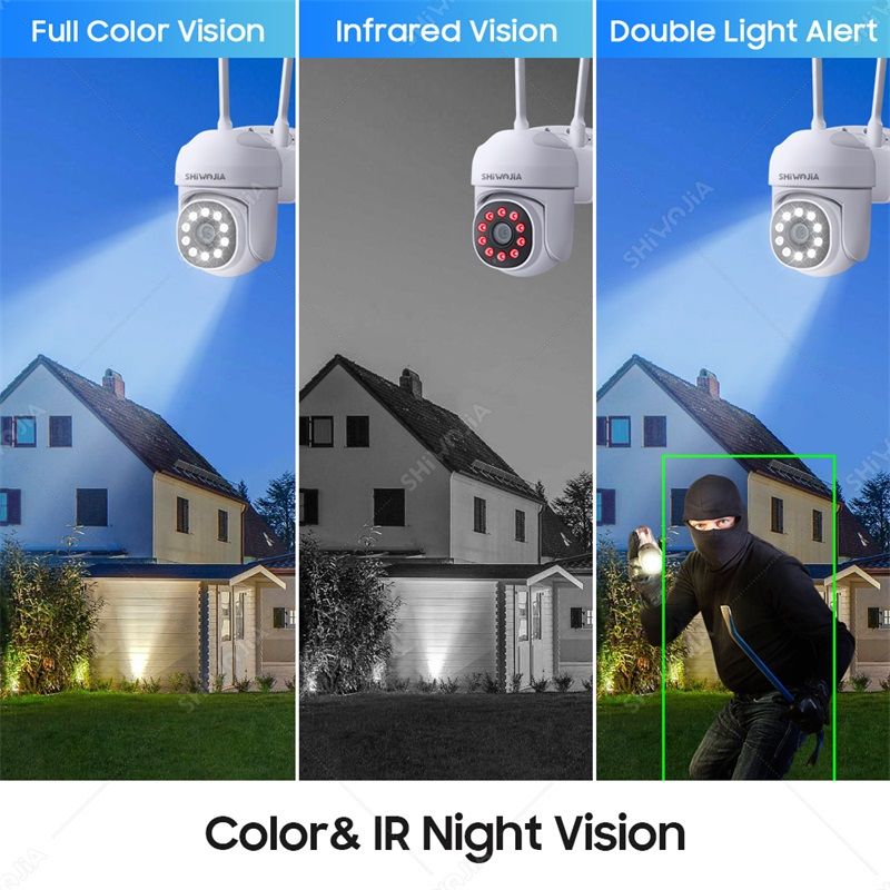 SHIWOJIA YCC365 Plus 4MP WIFI PTZ Wireless Surveillance IP Camera AI Human Detection Home Security CCTV Two-Way Video_voghion.com