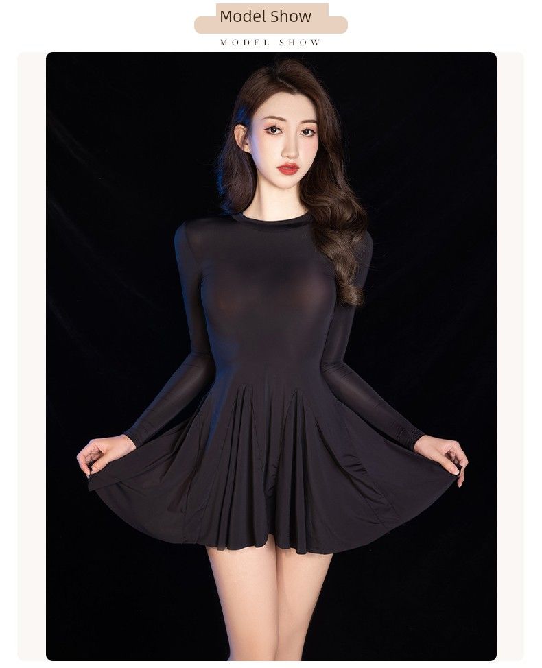 Populaire strakke pure godin open sexy intimi vrouwelijke coquette uniform verleiding pamas slip nachthemd transparant_voghion.com
