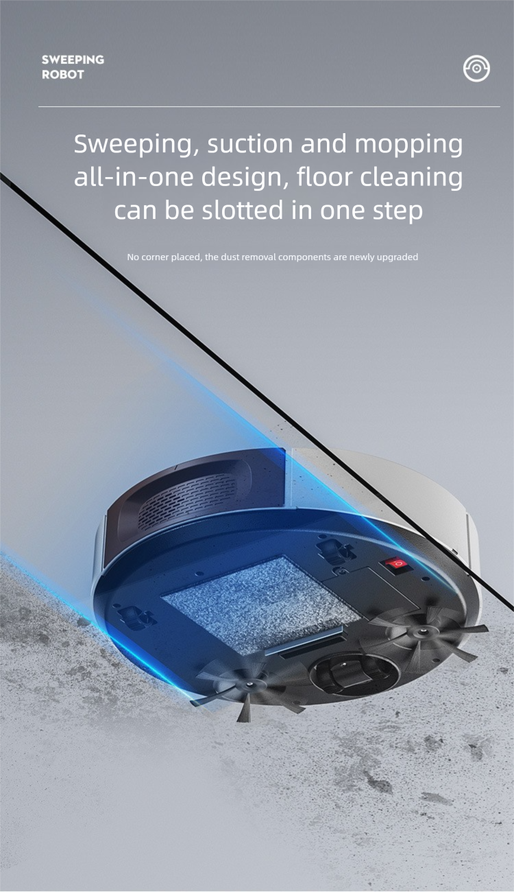 Robot For Home Use, Washing, Mopping, And Sweeping All-in-One, Ultra-Thin New Mini Rechargeable Smart Vacuum Cleaner_voghion.com