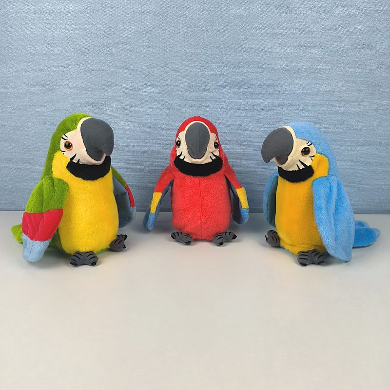 Parrot Electric Toy Can Learn To Talk Recording Swing Wings Children's Gift Recording Parrot Plush Toy_voghion.com