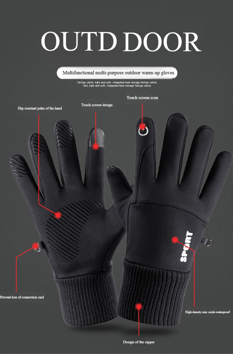 Polar de invierno unisex para hombre, cálido, con pantalla táctil, antideslizante, para montar a caballo, esquí, impermeable, a prueba de viento, para deportes_voghion.com