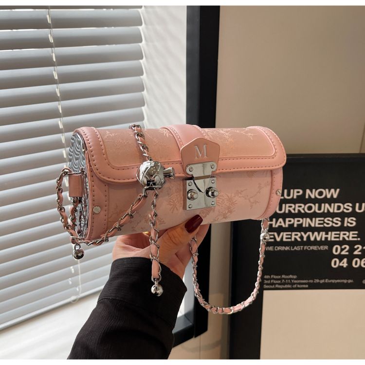 Nuova borsa a cilindro con catena squisita Moda da donna Versatile monospalla a tracolla Pendolarismo sotto le ascelle di alta qualità_voghion.com