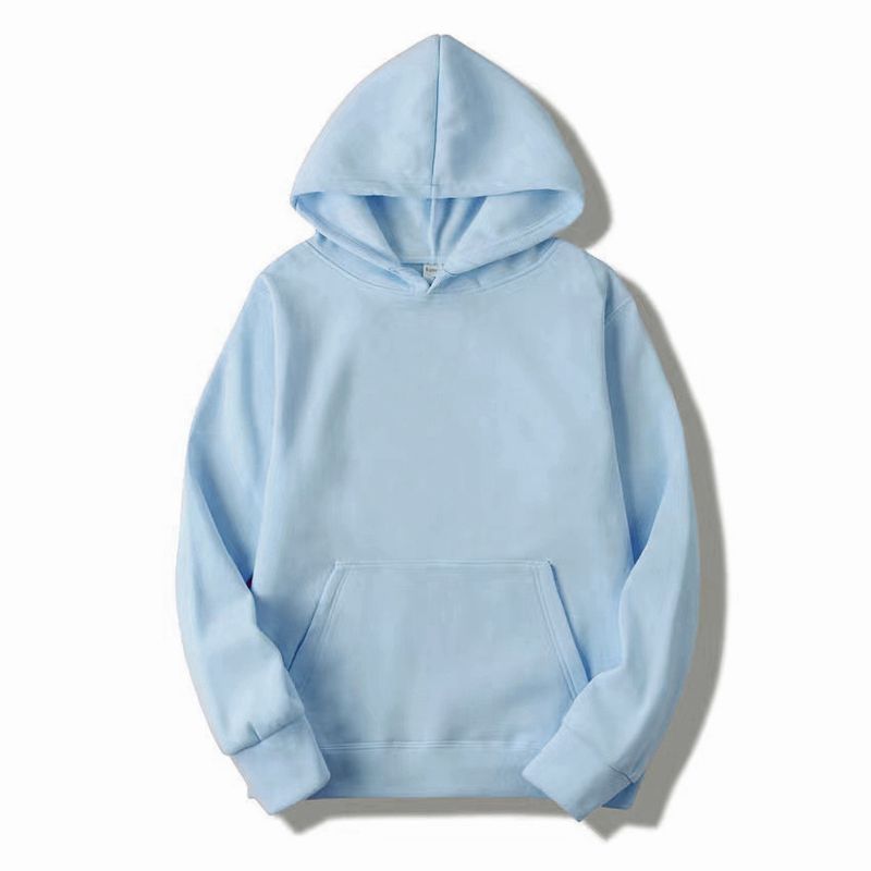 Moda Düz Renk Kapşonlu Erkek ve Kadın Polyester Peluş Günlük Spor Çift Sweatshirt_voghion.com