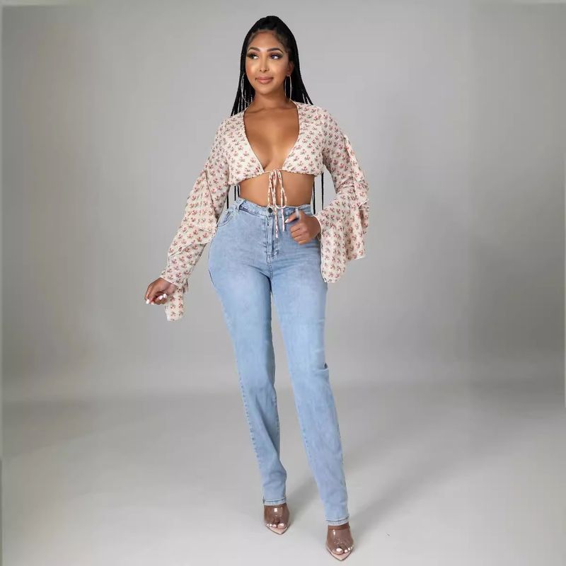 Vêtements pour femmes, jeans sexy extensibles ajourés à la taille dans le dos_voghion.com