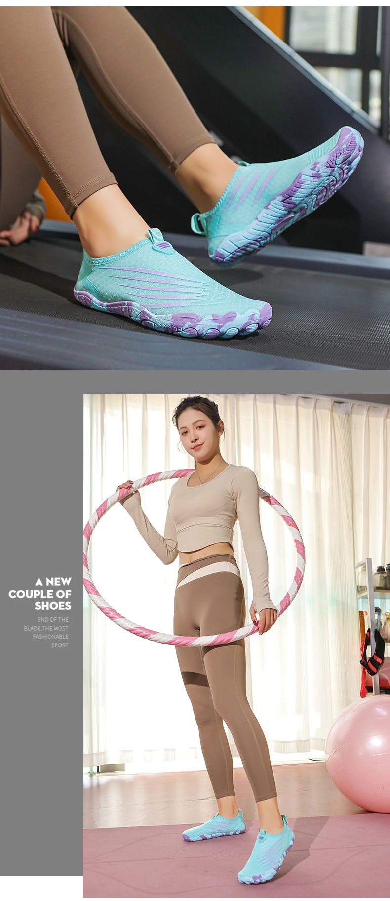 Zapatos acuáticos de secado rápido para natación, buceo, playa, senderismo y actividades al aire libre. Diseño ligero y descalzo con suela de goma antiperforación._voghion.com