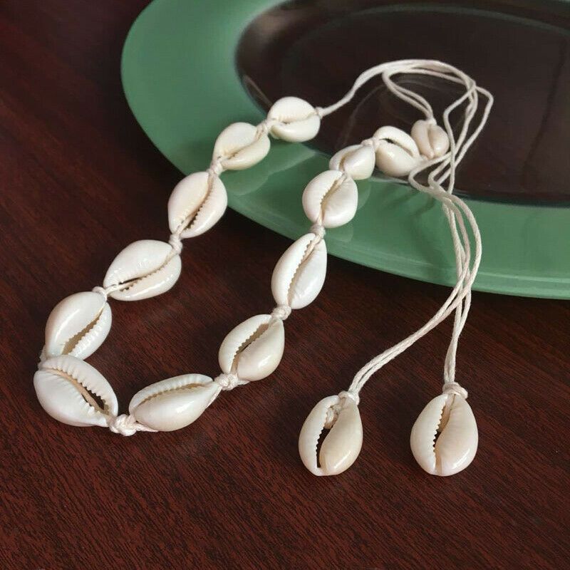 Klaar voorraad Boho strand bohemian choker kettingen voor vrouwen meisjes zomer mode sieraden ketting schelp hangers ketting_voghion.com