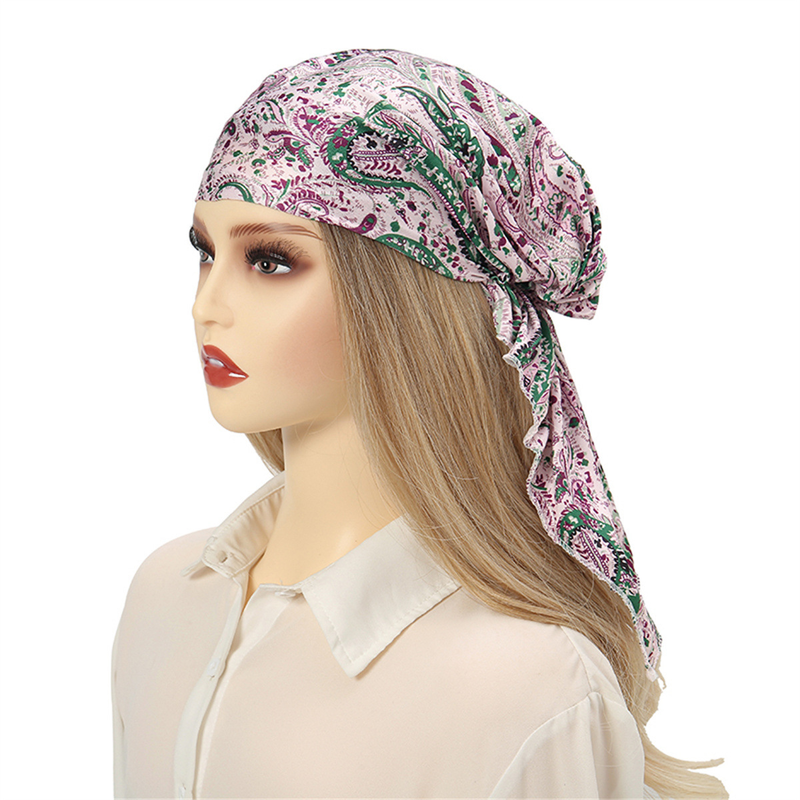 Nuovo cappello curvo in tessuto stampato multicolore Cappello turbante versatile stampato alla moda_voghion.com