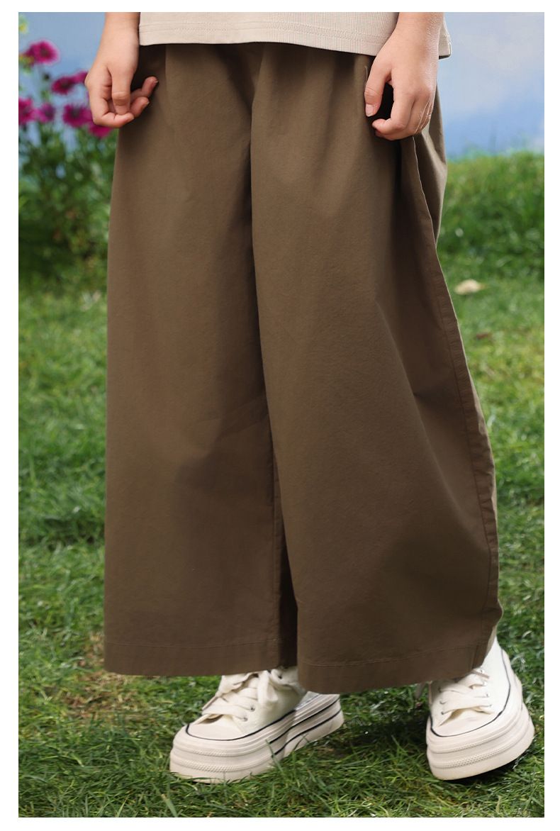 Abbigliamento per bambine, nuovo abbigliamento estivo alla moda, pantaloni a gamba larga per ragazzi, pantaloni dritti per bambine di taglia media e grande_voghion.com