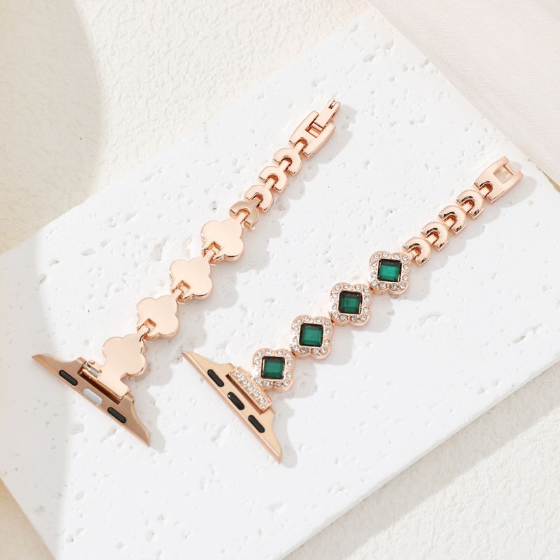 Watchbands Emerald diamond metal watch strap, suitable for watch 6/7/8 full series_voghion.com