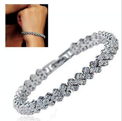 Luxus Réimescht Kristallarmband fir Fraen Moud Häerzkette Armbänner Strass Armband Hochzäit Brautschmuck Kaddoen_voghion.com