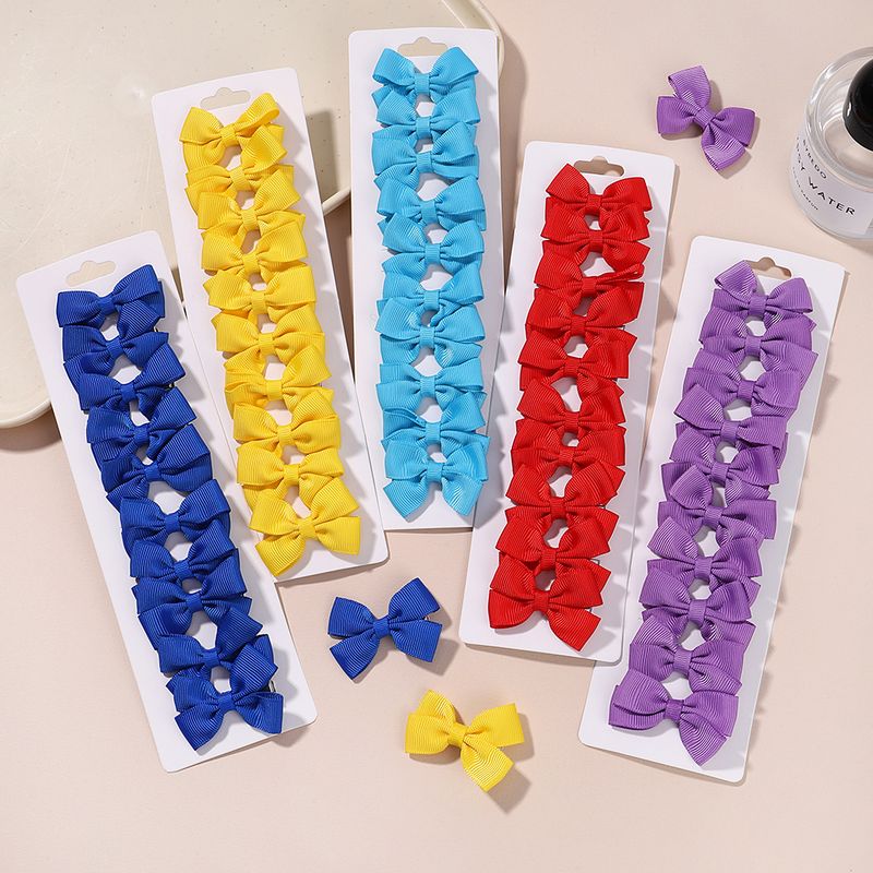 30 pezzi Mini colori casuali Dolce nastro farfalla nodo fermaglio per capelli Carino clip laterale frangia morsetto semplice accessorio per capelli nodo farfalla_voghion.com