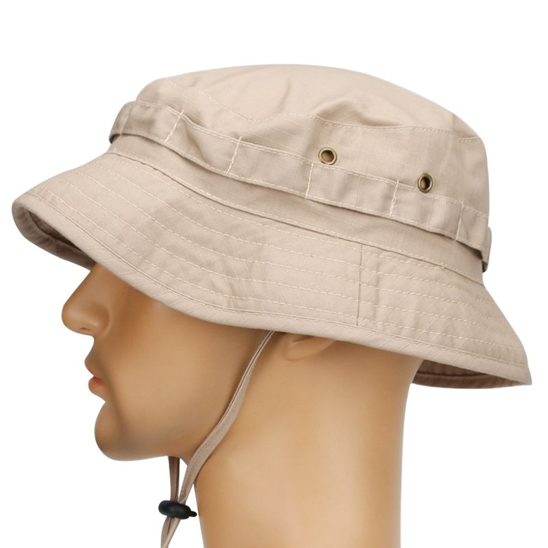 Fashion Flat Top Camo Summer Boonie Camouflage Travel Bucket t Hunting Fishing Adjustable Jungle Bush Cap Men's Hiking Panama_voghion.com