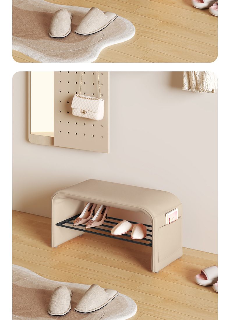 Home Changing Simple Living Storage Entrance Soft Cushion Shoe Rack Dressing Room Sofa Stool_voghion.com