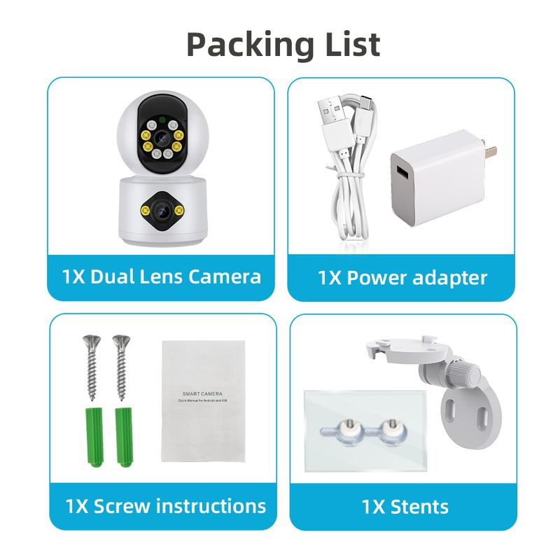 ICSEE 6MP WiFi IP Babymonitor med dobbel linse Farge Nattsyn Menneskelig Automatisk Sporing Video Smart Hjem Overvåkingskamera_voghion.com