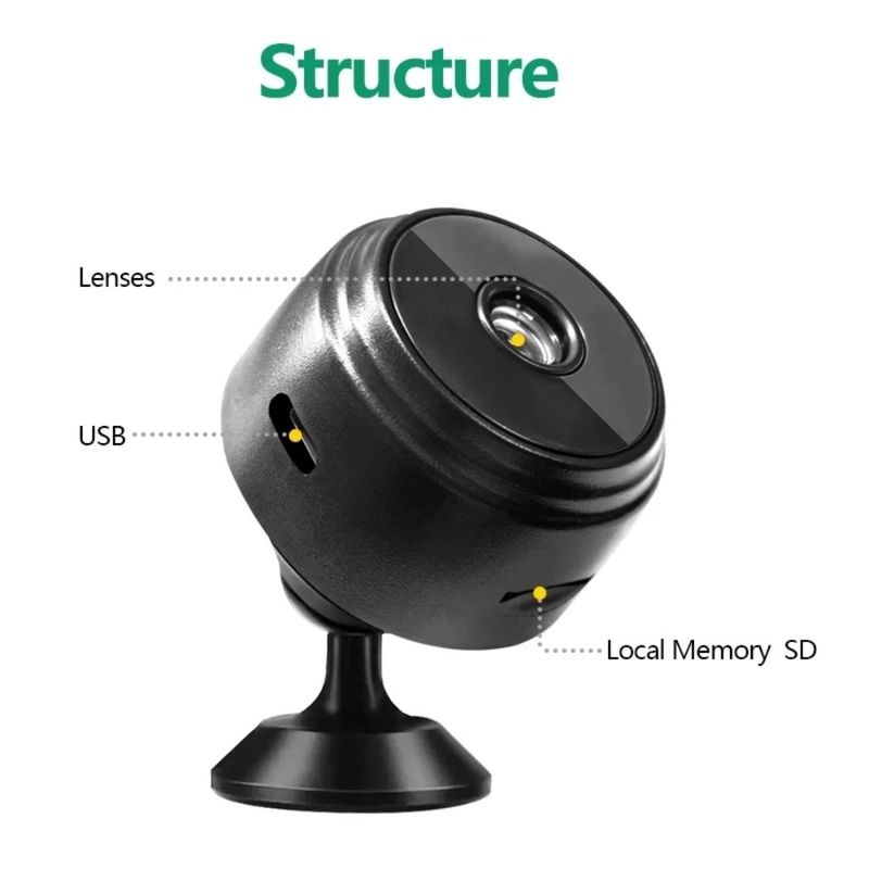 A9 Wifi Mini Camera 1080P Security MonitoringWireless Remote Night Vision Video SurveillanceSmart Home Mini DV Cam HD Camera_voghion.com