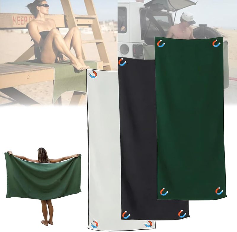 Swimming Towels Summer Outdoor Extra Large Magnetic Bath Towel With Strong Water Absorption Suitable For Beach Swimming Pool Gym Camping Etc._voghion.com