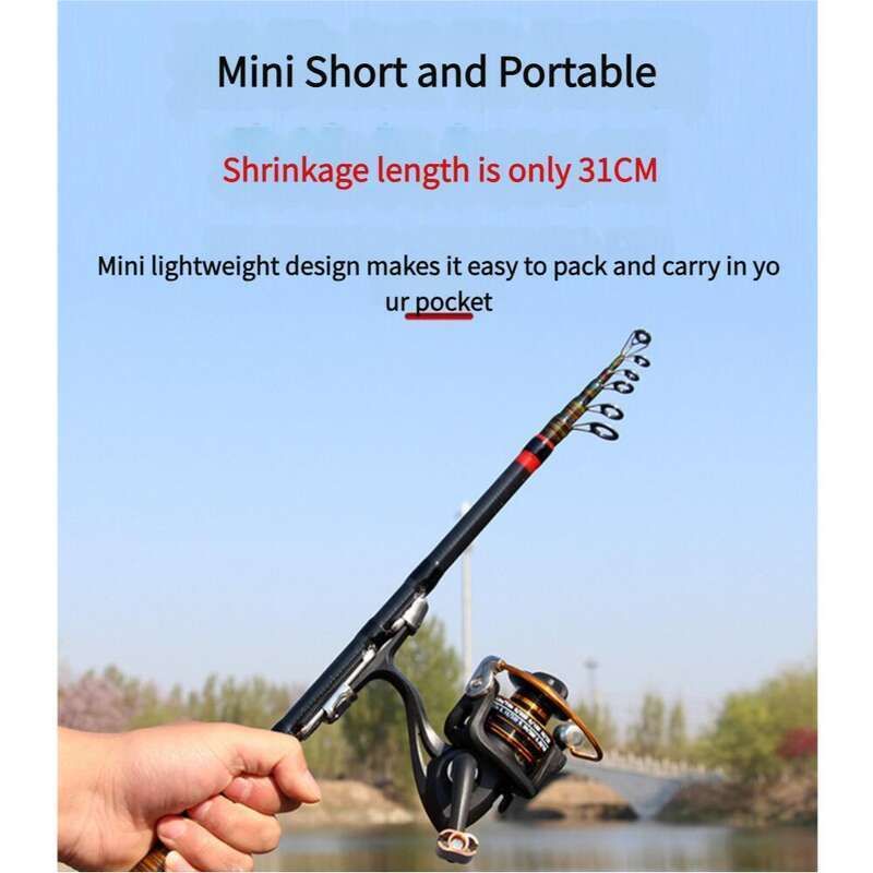 Hunter Flying Shark Carbon Ultra Short Sea Road Sub Pole Telescopic Fëscherei Staang_voghion.com