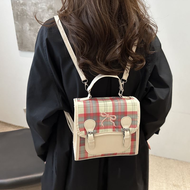 Casual Multifunctional Women's Large Capacity Backpack, Simple Fashion, Clash Color Mini Handbag_voghion.com