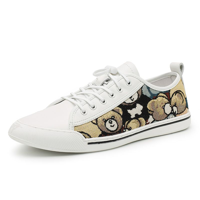Nova tendência versátil baixo top board estudante sola macia couro genuíno preto sapatos casuais_voghion.com