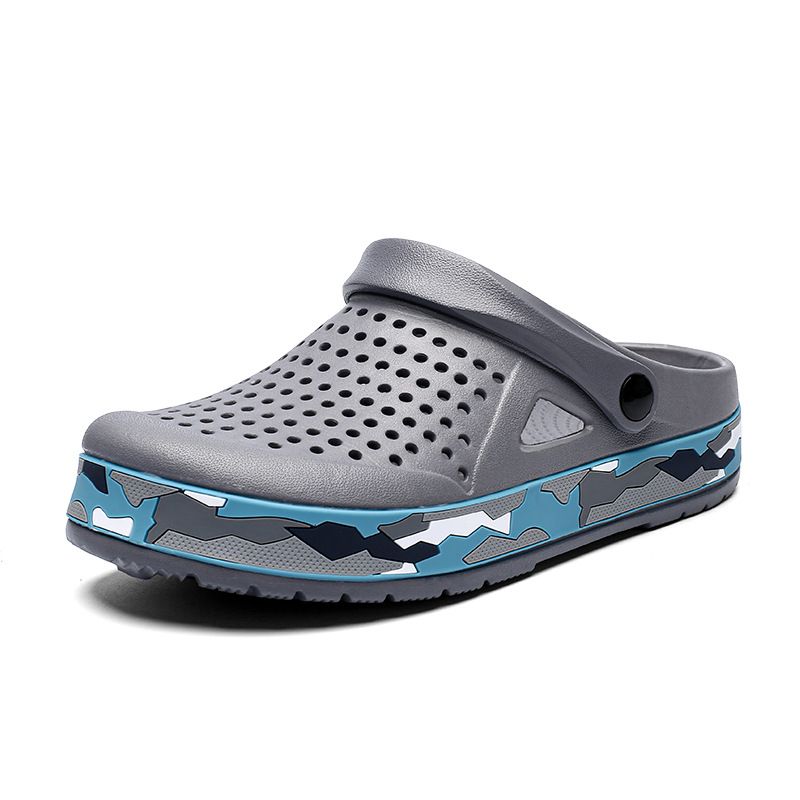 Hausschuhe für Männer im Sommer, tragen atmungsaktive Sandalen auf einem Stirnband, Outdoor-Sandalen, Anti-Rutsch-Strandlöcher, zwei_voghion.com