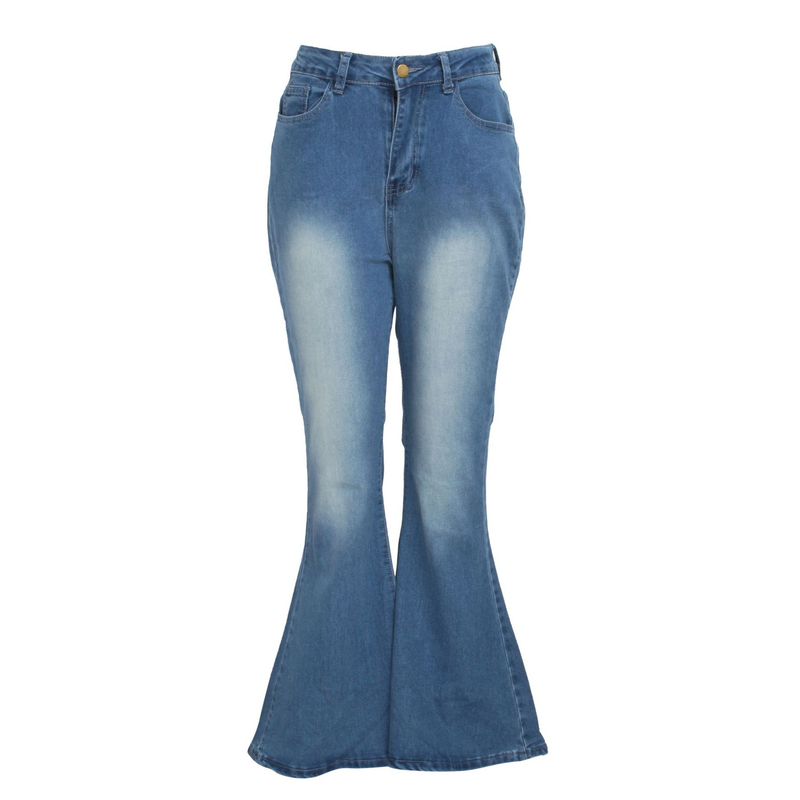 Damkläder Mode Hotsäljande Slim Fit Mångsidig Denim Stretch Bell Byxor Ny stil_voghion.com