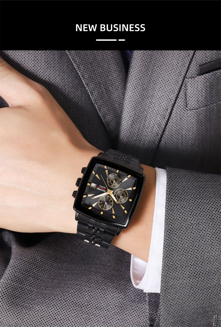 Orologio da polso al quarzo con cronometro da uomo e da donna, di lusso, con data, design alla moda, impermeabile, Reloj Hombre_voghion.com