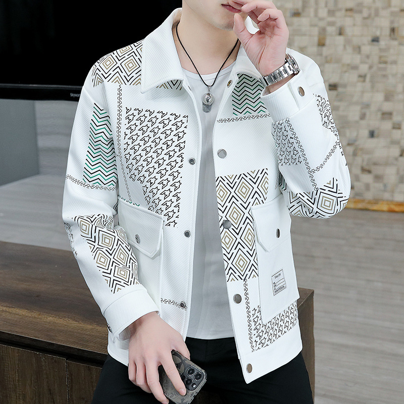 2023 Jacket Men's Spring And Autumn Korean Style Lapel Fashionable Casual Handsome Versatile Trendy Jacket Jacket 303_voghion.com