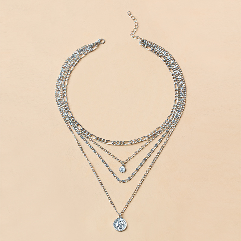 Collier long à plusieurs rangs pour femme - Pendentif au design de niche, chaîne élégante pour clavicule avec une touche de luxe_voghion.com